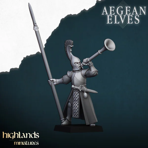 Highlands Miniatures - Aegean Elves - Elves Spearmen with EMC