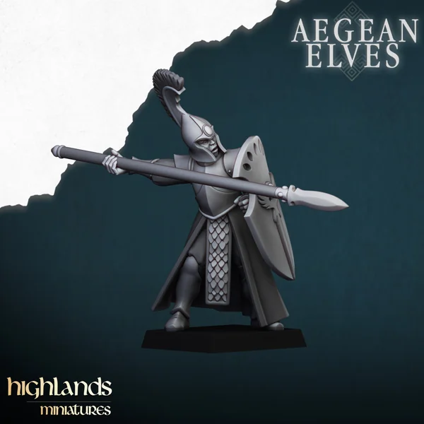 Highlands Miniatures - Aegean Elves - Elves Spearmen with EMC