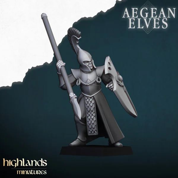 Highlands Miniatures - Aegean Elves - Elves Spearmen with EMC