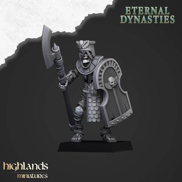 Highlands Miniatures - Eternal Dynasties - Ancient Guard with Halebardes & EMC