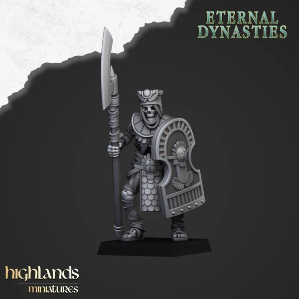 Highlands Miniatures - Eternal Dynasties - Ancient Guard with Halebardes & EMC