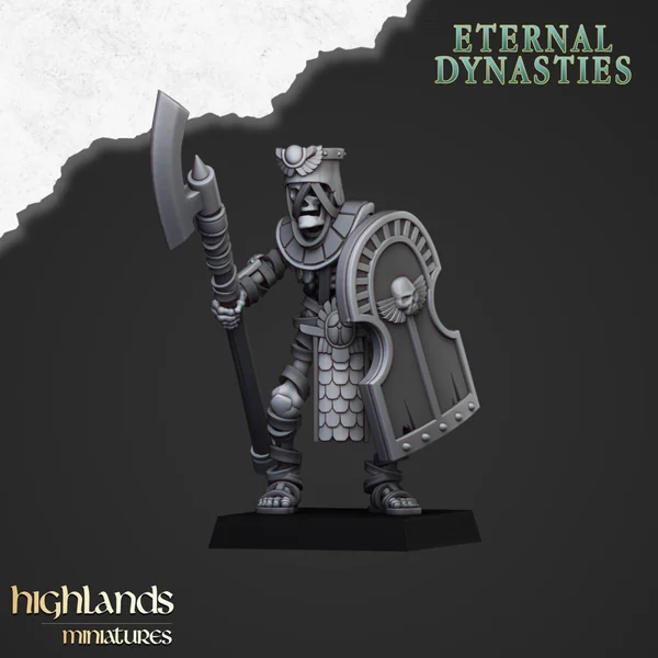 Highlands Miniatures - Eternal Dynasties - Ancient Guard with Halebardes & EMC