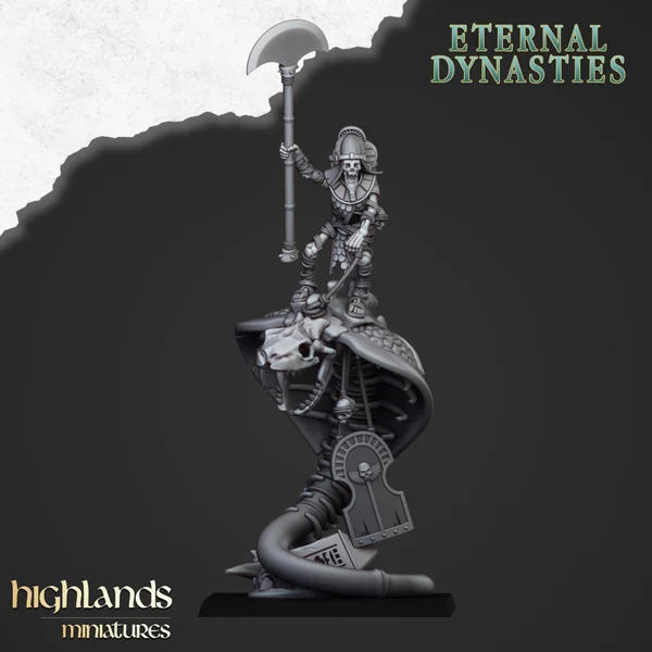 Highlands Miniatures - Eternal Dynasties - Mounted Ancient Guard on Great Snakes with EMC
