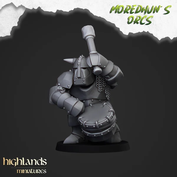 Highlands Miniatures - Moredhun's Orcs - Armoured Orcs With EMC