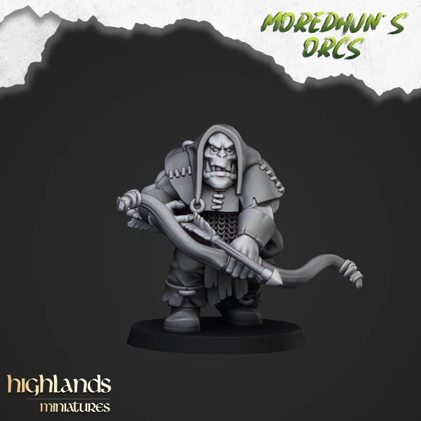 Highlands Miniatures - Moredhun's Orcs - Orc Archers With EMC