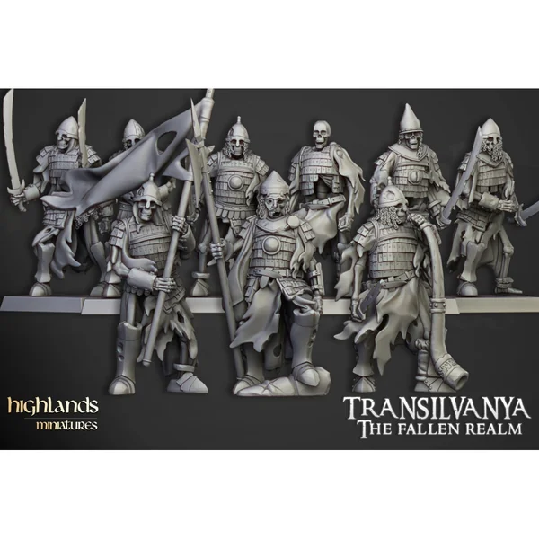 Highlands Miniatures - Transilvanya - Skeleton Boyar Guard Arm & Shield with EMC