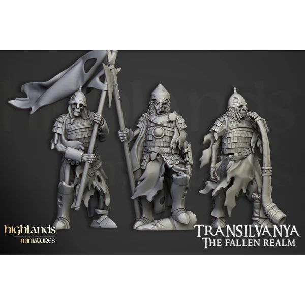 Highlands Miniatures - Transilvanya - Skeleton Boyar Guard Arm & Shield with EMC