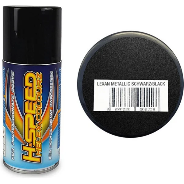 H-Speed peinture en spray noir métallique 150ml