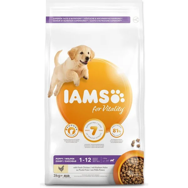 IAMS Chien Chiot Grande Taille Poulet 3kg