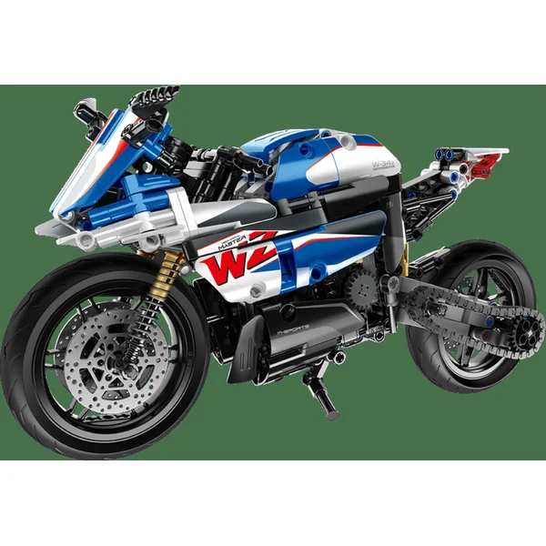 iM.Master Kit de construction Moto de route bleue 542 pcs