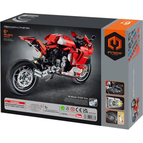 iM.Master Kit de construction moto rouge 32,2x10x16,6 cm