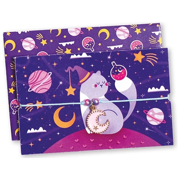 Janod Atelier Kit Créatif Fabrication de Bijoux Bracelets de Vœux 5 pcs