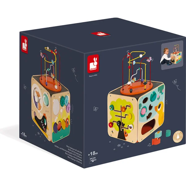 Janod Cube Multi-Activités avec Labyrinthe Motorique
