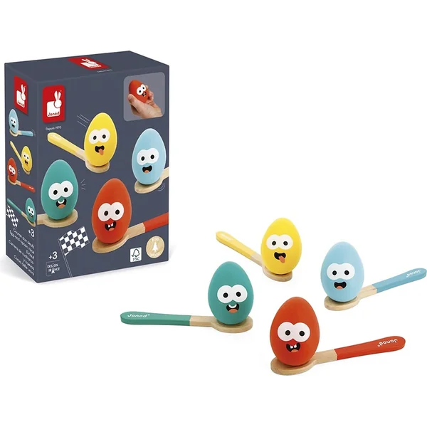 Janod Jeu d'anniversaire Course à l'œuf