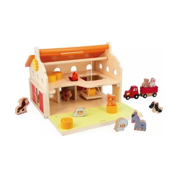 Janod Ma première ferme avec tracteur et animaux en bois