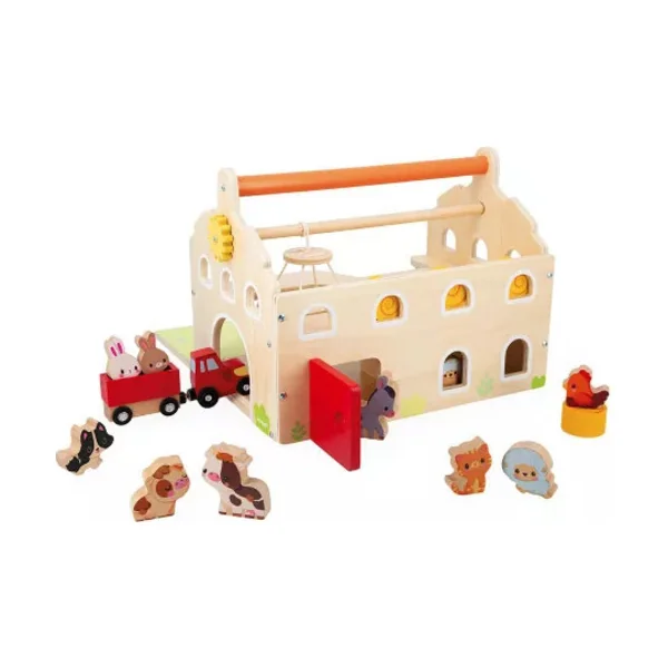 Janod Ma première ferme avec tracteur et animaux en bois