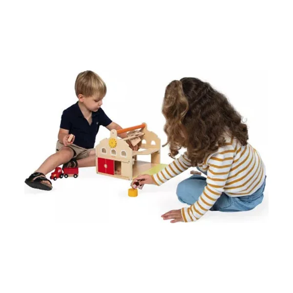 Janod Ma première ferme avec tracteur et animaux en bois