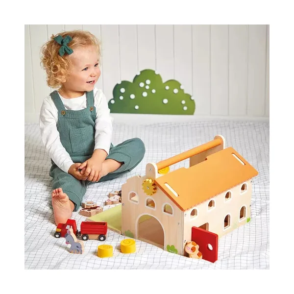 Janod Ma première ferme avec tracteur et animaux en bois
