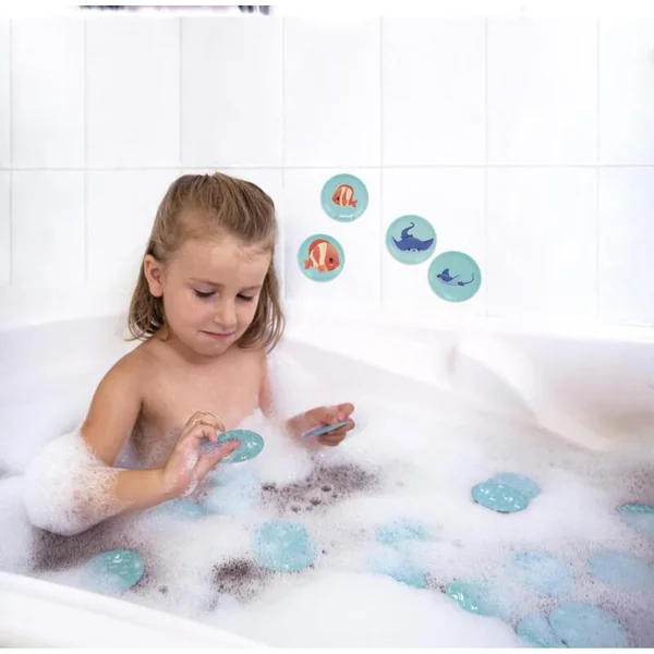 Janod Mémo en mousse pour le bain Animaux marins 24 pcs