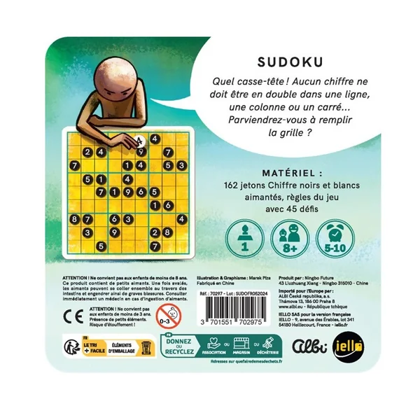 Jeu de voyage magnétique Sudoku