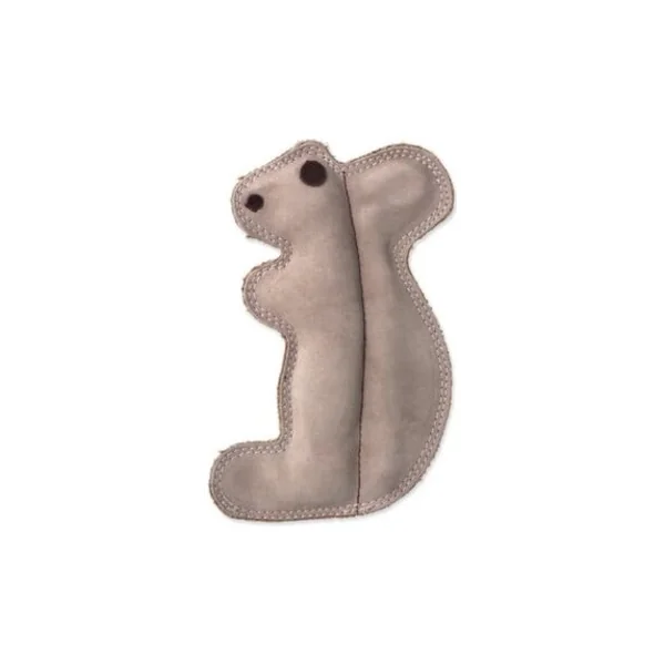 Jouet Dog Fantasy Dura-fused écureuil couineur, cuir et jute 20cm