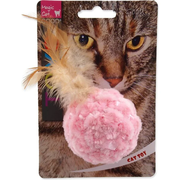 Jouet Magic Cat balle chenille avec plumes et catnip mix 14cm