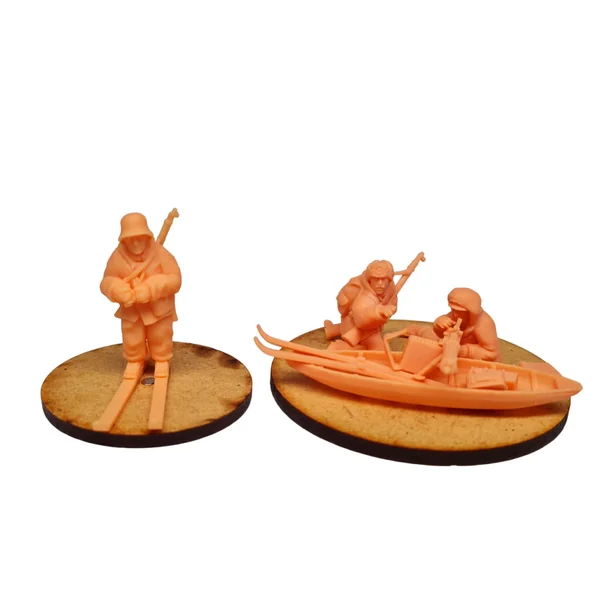 Jäger finlandais à skis et support