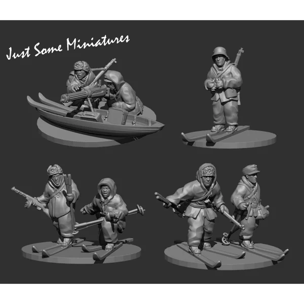 Jäger finlandais à skis et support