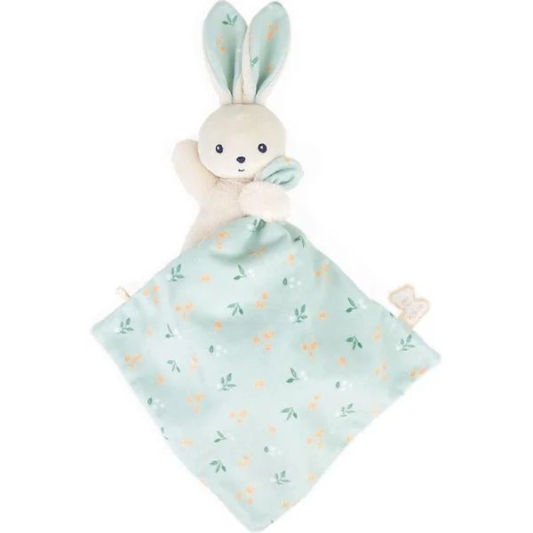 Kaloo Carré Douceur Peluche avec doudou Lapin menthe