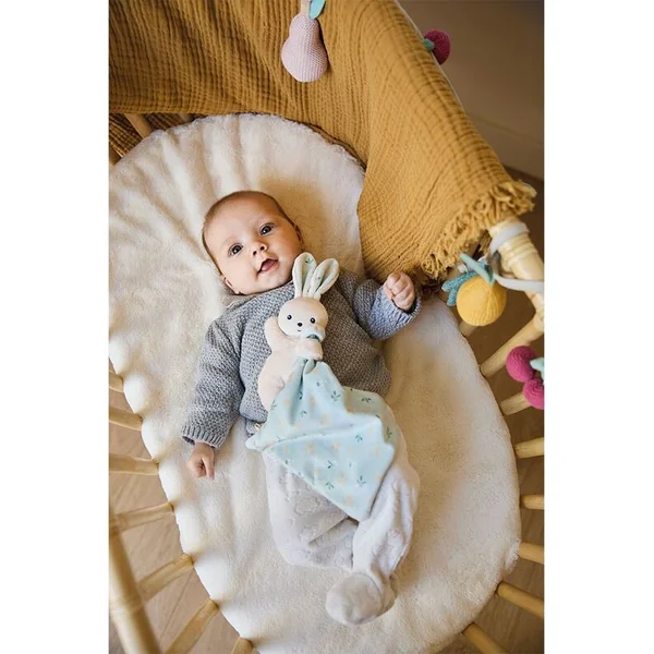 Kaloo Carré Douceur Peluche avec doudou Lapin menthe