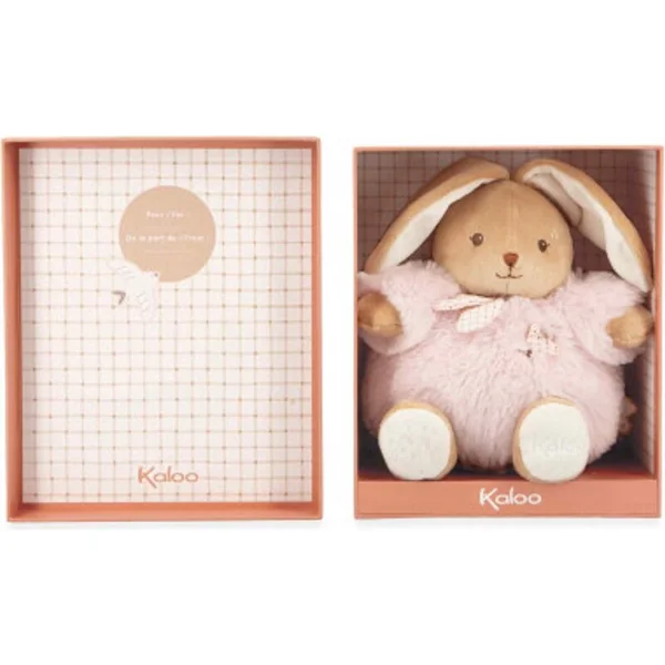 Kaloo Intemporel Lapin en peluche rose 17 cm