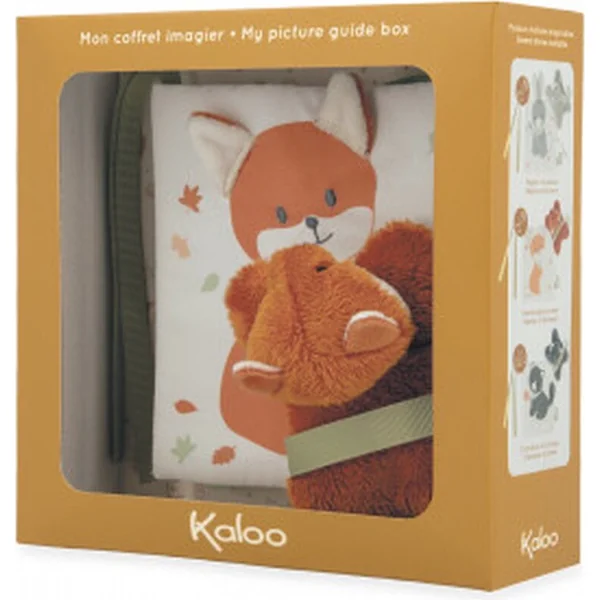 Kaloo Les Amis Livre en tissu avec peluche et Renard Paprika