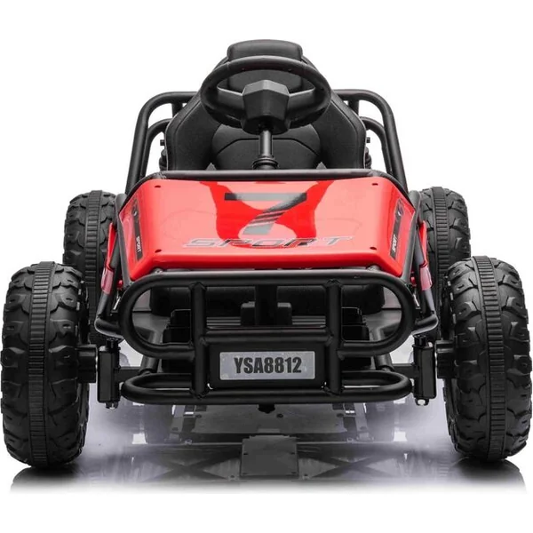 Kart électrique SPORT-KART 24V, rouge, roues EVA, siège en similicuir, moteur 2 x 50W,