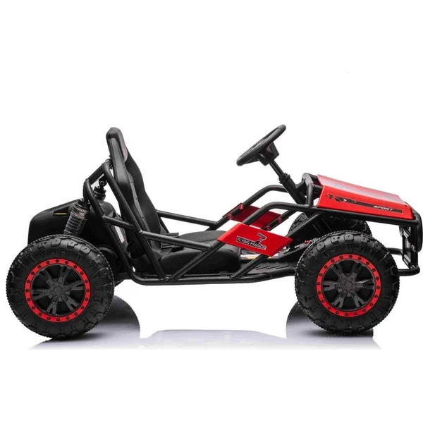 Kart électrique SPORT-KART 24V, rouge, roues EVA, siège en similicuir, moteur 2 x 50W,