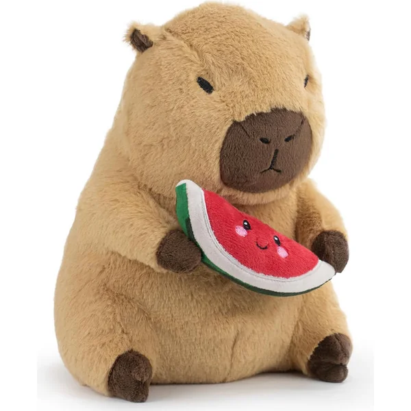 KAWAII Capybara avec melon peluche 22 cm