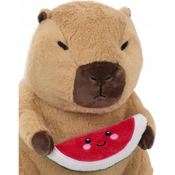 KAWAII Capybara avec melon peluche 22 cm