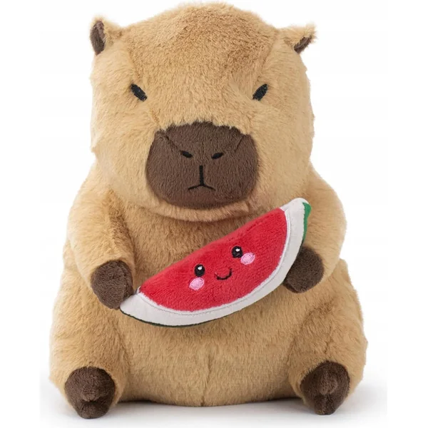 KAWAII Capybara avec melon peluche 22 cm