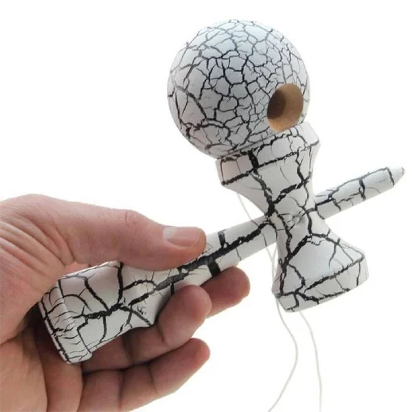 Kendama Crackle Blanc - Boule 6 cm