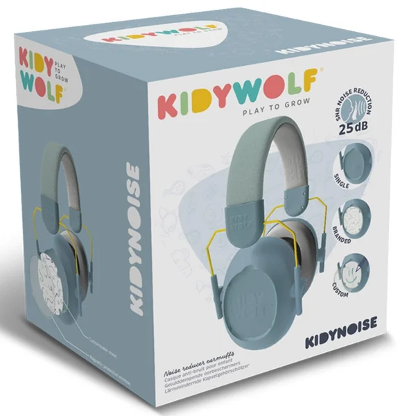 KIDYNOISE Casque anti bruit bleu - Kidywolf