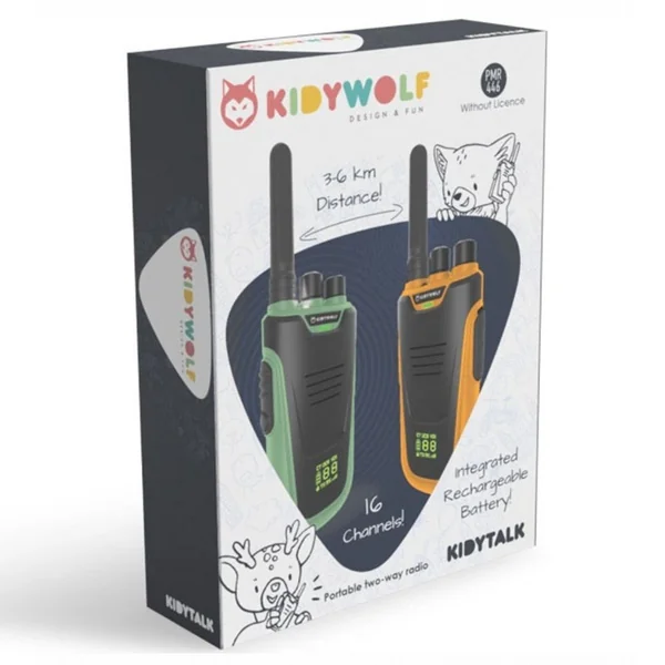 Kidytalk Paire de Talkie Walkie vert-orange - Nespart