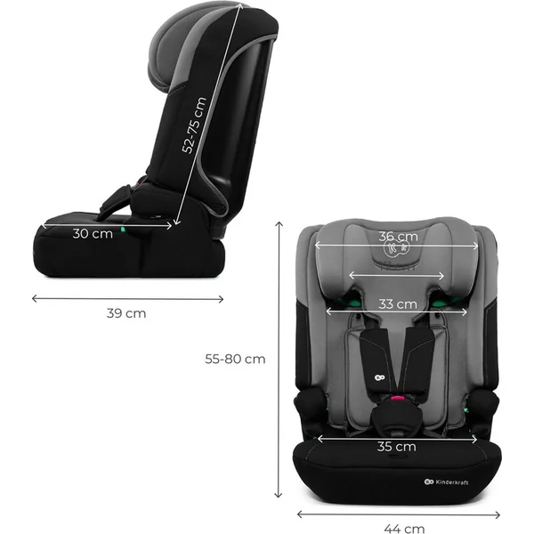 KINDERKRAFT Siège auto I-Comfy i-Size (76 à 150 cm) Gris Foncé