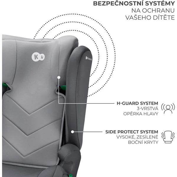 KINDERKRAFT Siège auto i-Spark i-Size 100-150 cm Gris