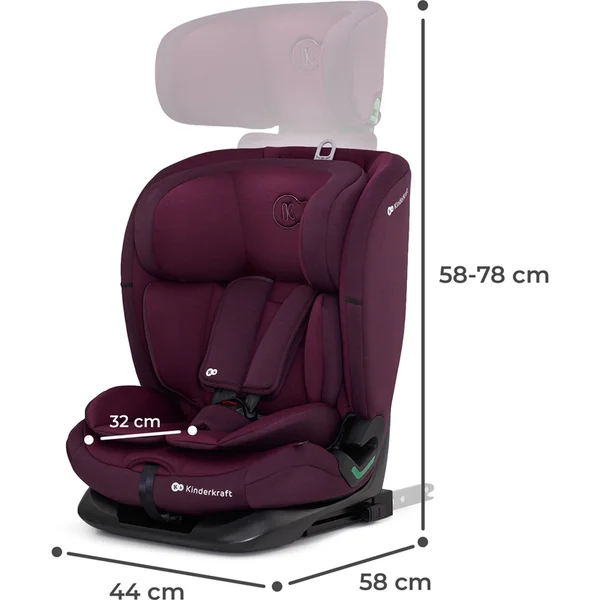 KINDERKRAFT Siège auto Oneto3 i-Size 76-150cm + Isofix Cherry pearl