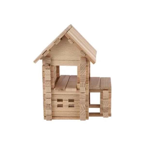 Kit de construction maison en bois 102 pièces dans une boîte 28x18x7cm