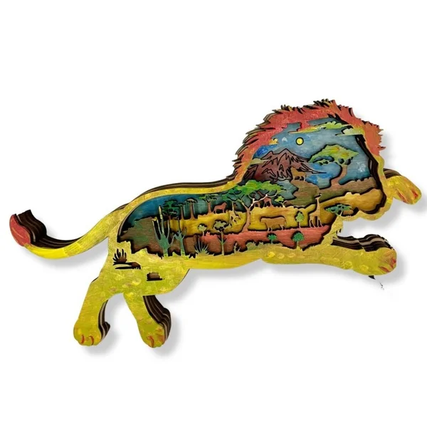 Kit en bois à peindre Lion - Creatif Wood