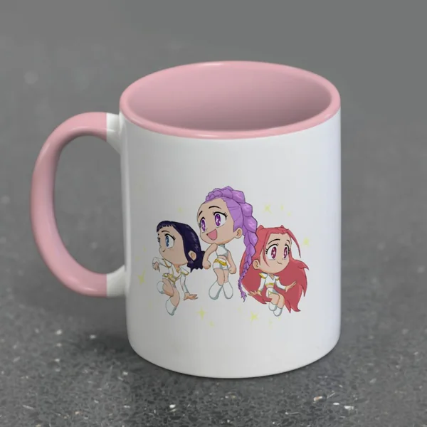 K-POP DEMON HUNTERS – Huntrix Chibi – Mug interieur Coloré 325ml