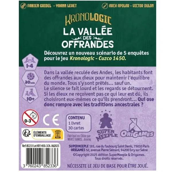 Kronologic : Extension La Vallée des Offrandes - Cuzco 1450