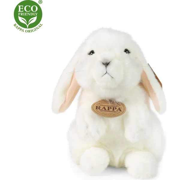 Lapin en peluche blanc debout 18 cm ECO-FRIENDLY