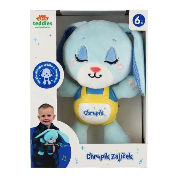 Lapinou Chrupík endormisseur peluche/plastique à piles avec son et lumière