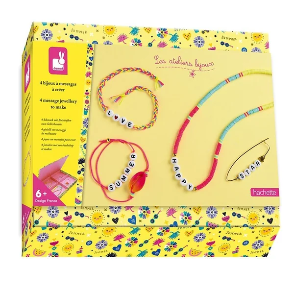 Les Ateliers Bijoux : 4 Bijoux à Messages à Créer - Janod